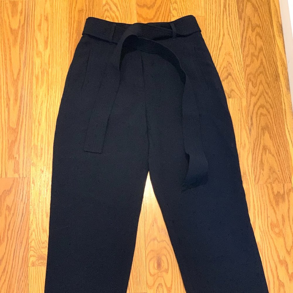Wilfred Navy Tie-Front Pants Size 4